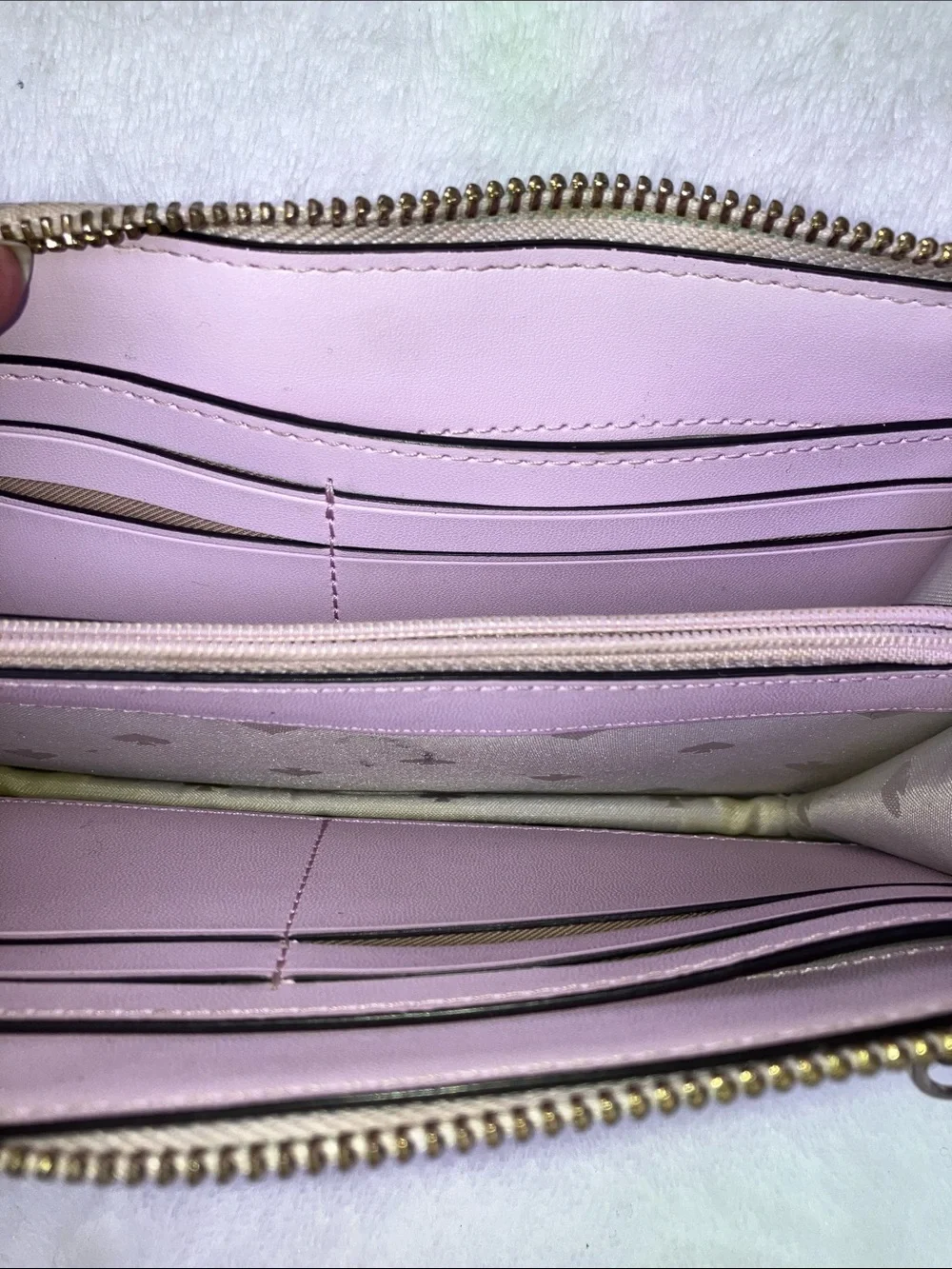 kate spade Pale Pink Pebbled Leather Wristlet Wallet
